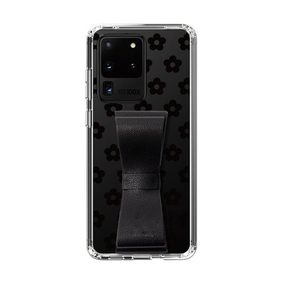 Slim Protection Case - STAND & RING RIBBON Black［ Rune Naito - RUNE Flower - Black ］