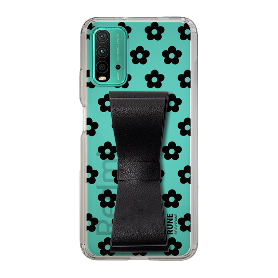 Slim Protection Case - STAND & RING RIBBON Black［ Rune Naito - RUNE Flower - Black ］