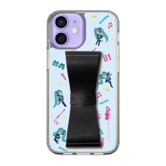 Slim Protection Case - STAND & RING RIBBON Black［ HATSUNE MIKU - Ribbon - Instrumental - Blue ］