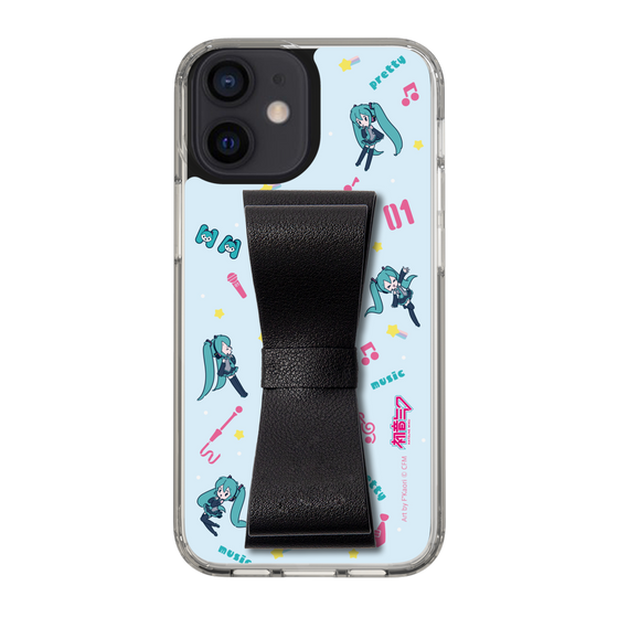 Slim Protection Case - STAND & RING RIBBON Black［ HATSUNE MIKU - Ribbon - Instrumental - Blue ］