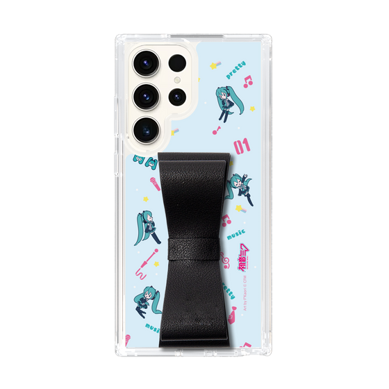 Slim Protection Case - STAND & RING RIBBON Black［ HATSUNE MIKU - Ribbon - Instrumental - Blue ］