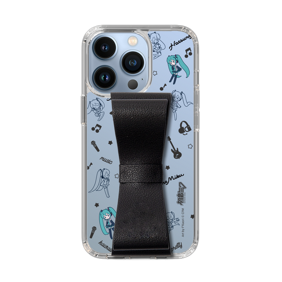 Slim Protection Case - STAND & RING RIBBON Black［ HATSUNE MIKU - Ribbon - Instrumental - Monochrome ］