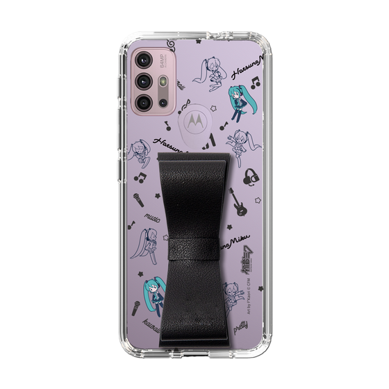 Slim Protection Case - STAND & RING RIBBON Black［ HATSUNE MIKU - Ribbon - Instrumental - Monochrome ］