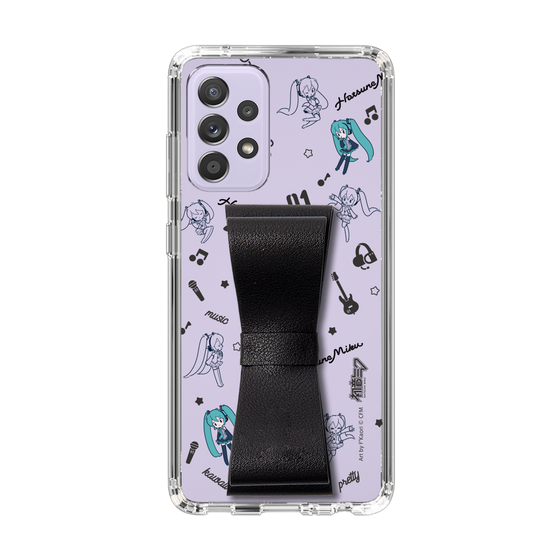 Slim Protection Case - STAND & RING RIBBON Black［ HATSUNE MIKU - Ribbon - Instrumental - Monochrome ］