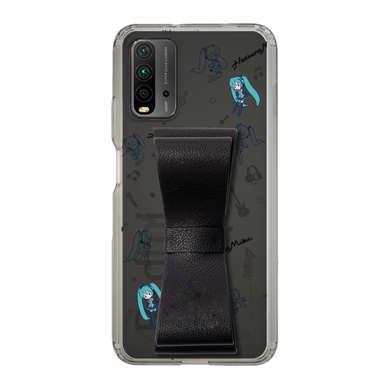 Slim Protection Case - STAND & RING RIBBON Black［ HATSUNE MIKU - Ribbon - Instrumental - Monochrome ］
