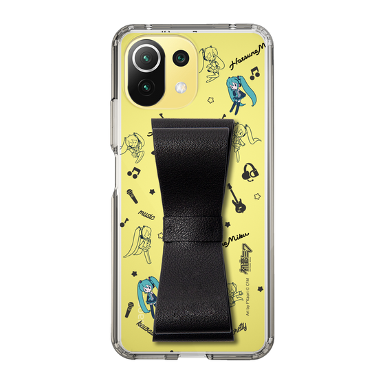 Slim Protection Case - STAND & RING RIBBON Black［ HATSUNE MIKU - Ribbon - Instrumental - Monochrome ］