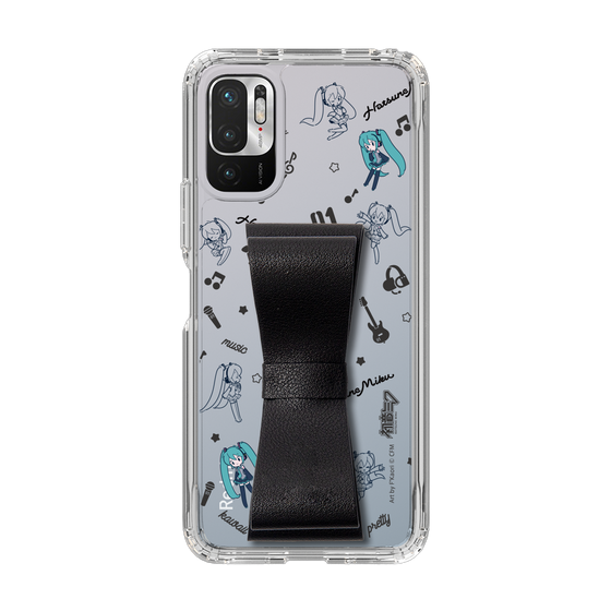 Slim Protection Case - STAND & RING RIBBON Black［ HATSUNE MIKU - Ribbon - Instrumental - Monochrome ］