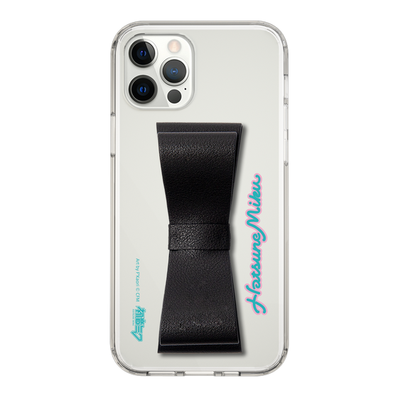 Slim Protection Case - STAND & RING RIBBON Black［ HATSUNE MIKU - Ribbon - Logo ］