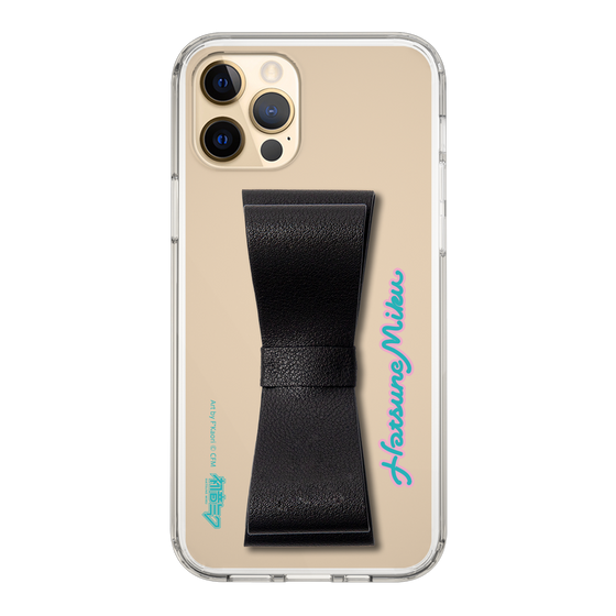 Slim Protection Case - STAND & RING RIBBON Black［ HATSUNE MIKU - Ribbon - Logo ］