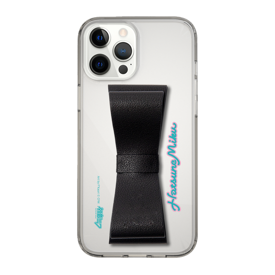 Slim Protection Case - STAND & RING RIBBON Black［ HATSUNE MIKU - Ribbon - Logo ］