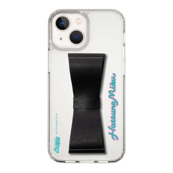 Slim Protection Case - STAND & RING RIBBON Black［ HATSUNE MIKU - Ribbon - Logo ］