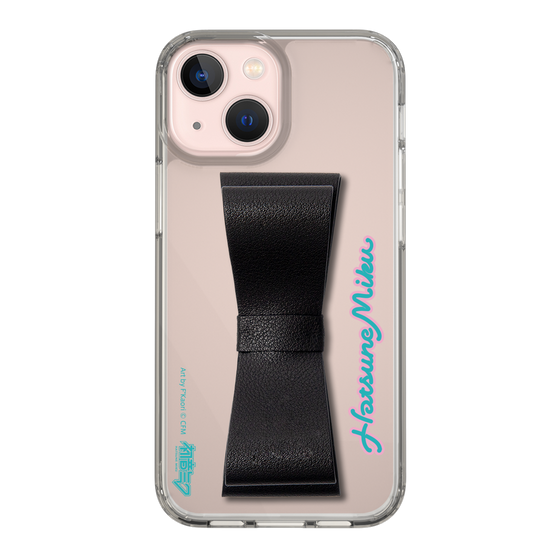 Slim Protection Case - STAND & RING RIBBON Black［ HATSUNE MIKU - Ribbon - Logo ］