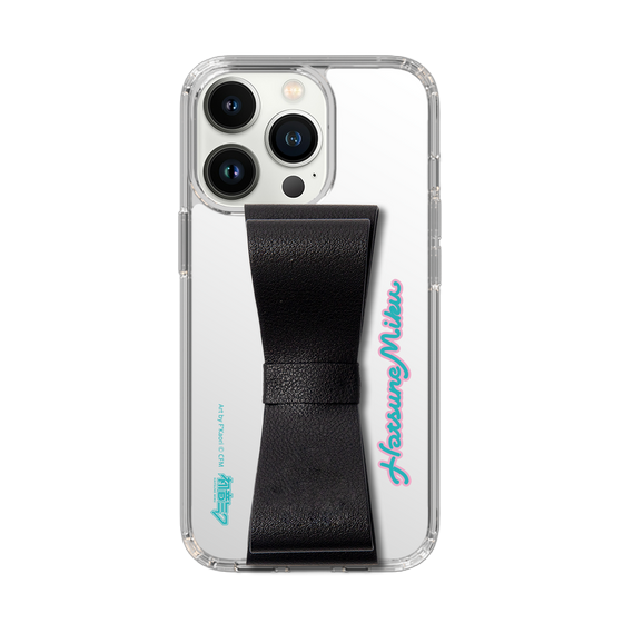 Slim Protection Case - STAND & RING RIBBON Black［ HATSUNE MIKU - Ribbon - Logo ］