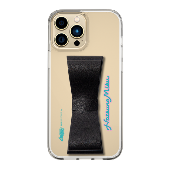 Slim Protection Case - STAND & RING RIBBON Black［ HATSUNE MIKU - Ribbon - Logo ］