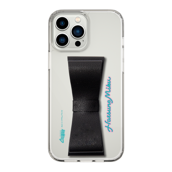 Slim Protection Case - STAND & RING RIBBON Black［ HATSUNE MIKU - Ribbon - Logo ］