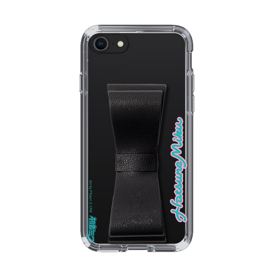 Slim Protection Case - STAND & RING RIBBON Black［ HATSUNE MIKU - Ribbon - Logo ］
