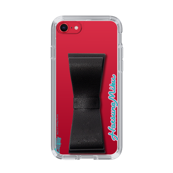 Slim Protection Case - STAND & RING RIBBON Black［ HATSUNE MIKU - Ribbon - Logo ］