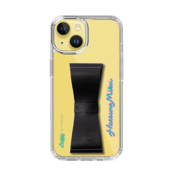 Slim Protection Case - STAND & RING RIBBON Black［ HATSUNE MIKU - Ribbon - Logo ］