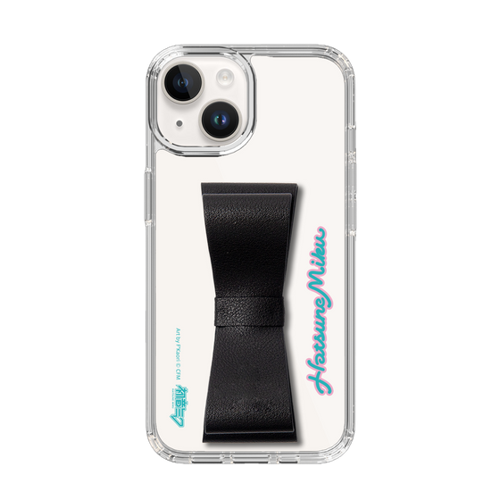 Slim Protection Case - STAND & RING RIBBON Black［ HATSUNE MIKU - Ribbon - Logo ］
