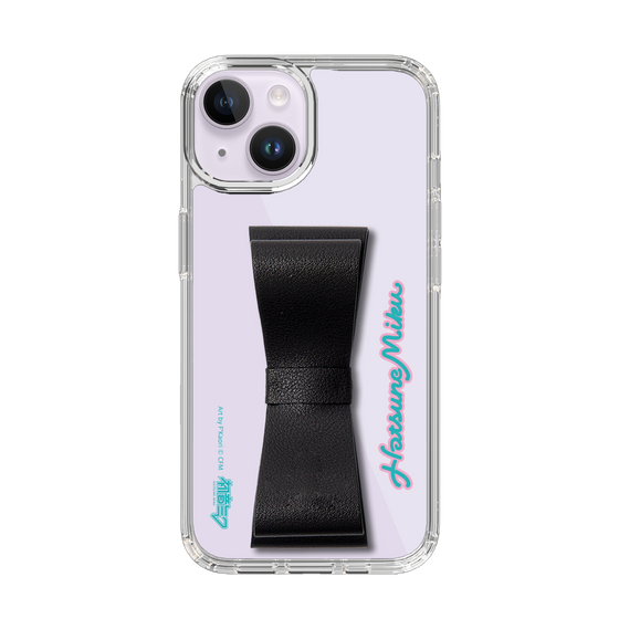Slim Protection Case - STAND & RING RIBBON Black［ HATSUNE MIKU - Ribbon - Logo ］