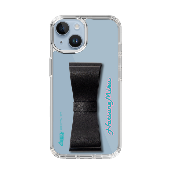Slim Protection Case - STAND & RING RIBBON Black［ HATSUNE MIKU - Ribbon - Logo ］