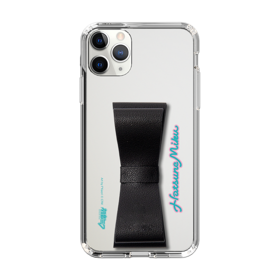 Slim Protection Case - STAND & RING RIBBON Black［ HATSUNE MIKU - Ribbon - Logo ］