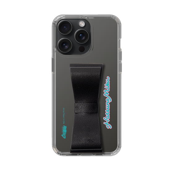 Slim Protection Case - STAND & RING RIBBON Black［ HATSUNE MIKU - Ribbon - Logo ］