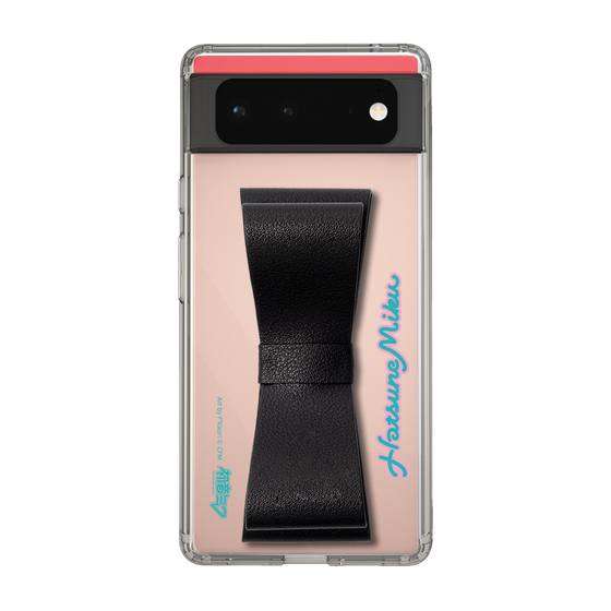 Slim Protection Case - STAND & RING RIBBON Black［ HATSUNE MIKU - Ribbon - Logo ］