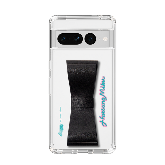 Slim Protection Case - STAND & RING RIBBON Black［ HATSUNE MIKU - Ribbon - Logo ］
