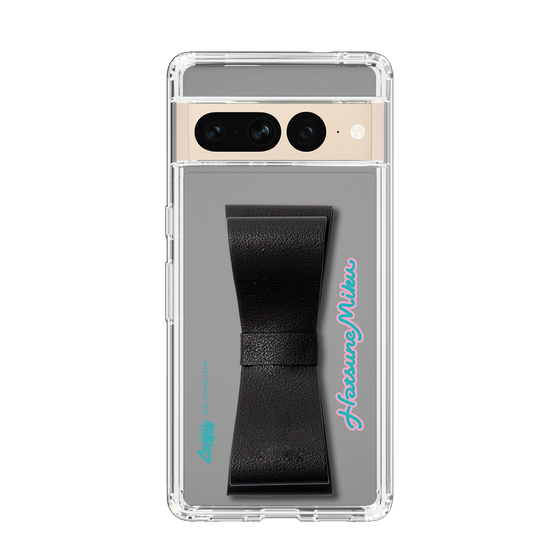 Slim Protection Case - STAND & RING RIBBON Black［ HATSUNE MIKU - Ribbon - Logo ］