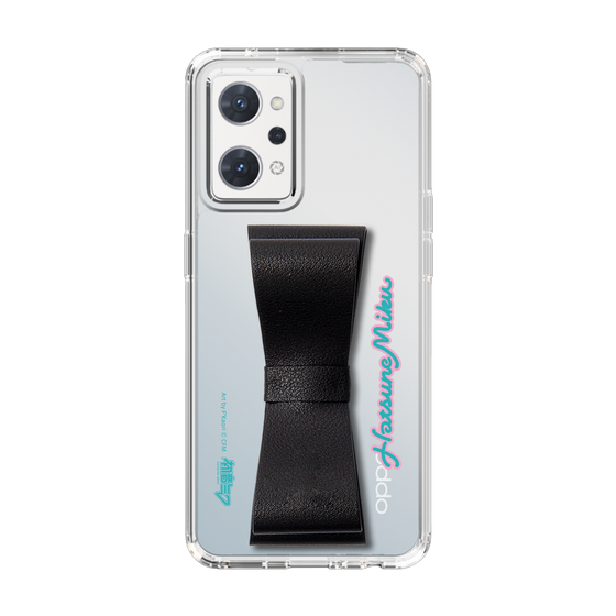 Slim Protection Case - STAND & RING RIBBON Black［ HATSUNE MIKU - Ribbon - Logo ］