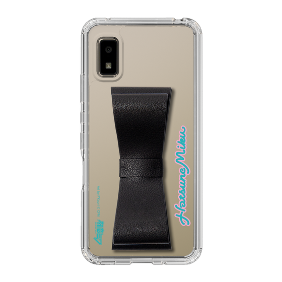 Slim Protection Case - STAND & RING RIBBON Black［ HATSUNE MIKU - Ribbon - Logo ］
