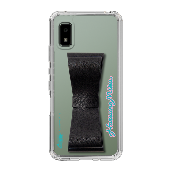 Slim Protection Case - STAND & RING RIBBON Black［ HATSUNE MIKU - Ribbon - Logo ］