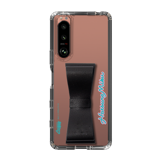 Slim Protection Case - STAND & RING RIBBON Black［ HATSUNE MIKU - Ribbon - Logo ］