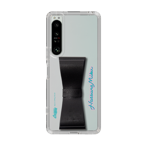 Slim Protection Case - STAND & RING RIBBON Black［ HATSUNE MIKU - Ribbon - Logo ］