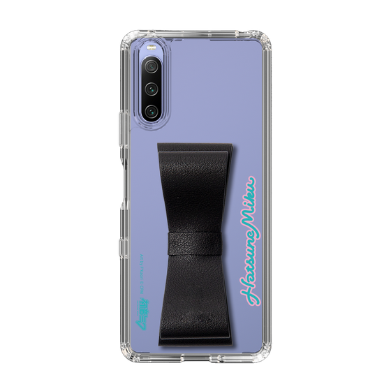 Slim Protection Case - STAND & RING RIBBON Black［ HATSUNE MIKU - Ribbon - Logo ］