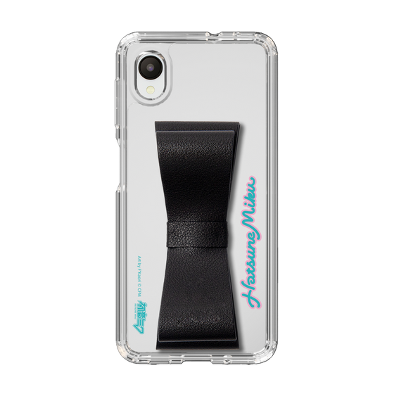 Slim Protection Case - STAND & RING RIBBON Black［ HATSUNE MIKU - Ribbon - Logo ］