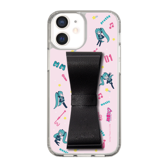 Slim Protection Case - STAND & RING RIBBON Black［ HATSUNE MIKU - Ribbon - Instrumental - Pink ］