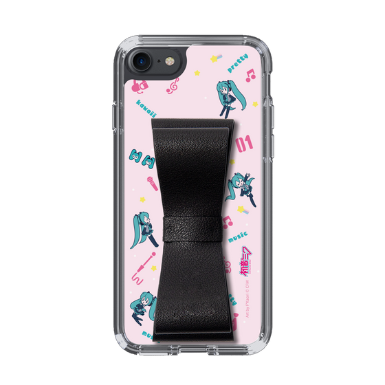 Slim Protection Case - STAND & RING RIBBON Black［ HATSUNE MIKU - Ribbon - Instrumental - Pink ］