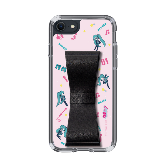Slim Protection Case - STAND & RING RIBBON Black［ HATSUNE MIKU - Ribbon - Instrumental - Pink ］