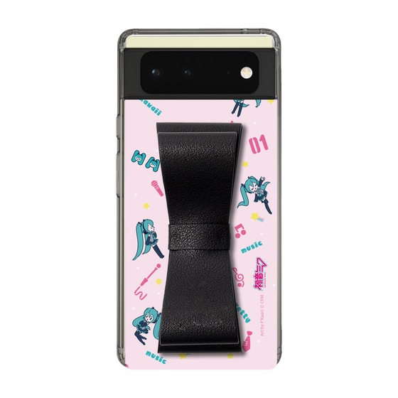 Slim Protection Case - STAND & RING RIBBON Black［ HATSUNE MIKU - Ribbon - Instrumental - Pink ］