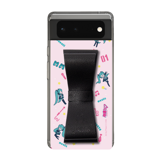 Slim Protection Case - STAND & RING RIBBON Black［ HATSUNE MIKU - Ribbon - Instrumental - Pink ］