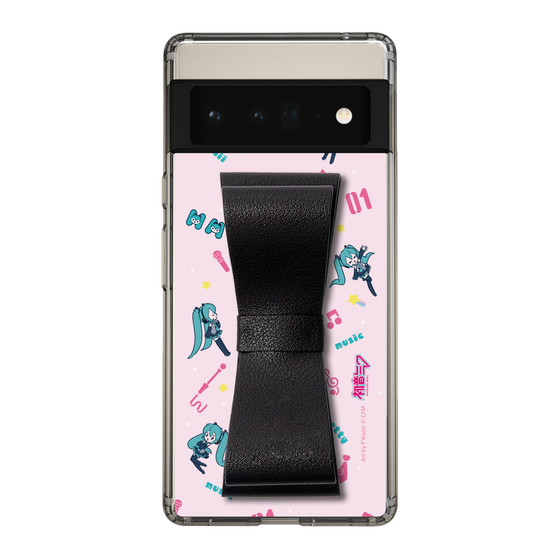 Slim Protection Case - STAND & RING RIBBON Black［ HATSUNE MIKU - Ribbon - Instrumental - Pink ］
