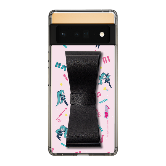 Slim Protection Case - STAND & RING RIBBON Black［ HATSUNE MIKU - Ribbon - Instrumental - Pink ］