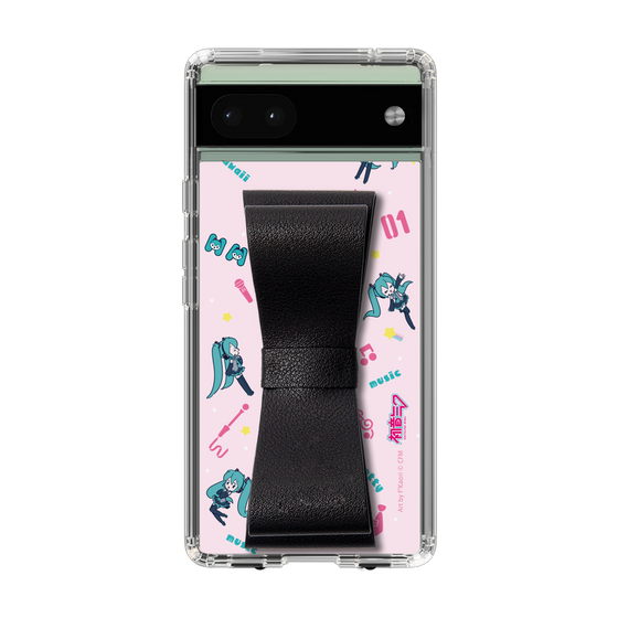 Slim Protection Case - STAND & RING RIBBON Black［ HATSUNE MIKU - Ribbon - Instrumental - Pink ］