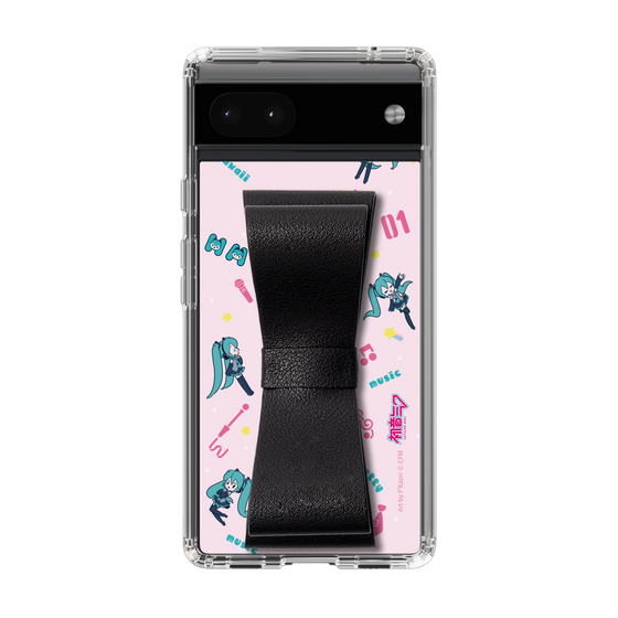 Slim Protection Case - STAND & RING RIBBON Black［ HATSUNE MIKU - Ribbon - Instrumental - Pink ］