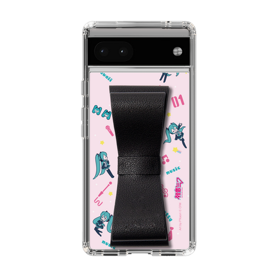 Slim Protection Case - STAND & RING RIBBON Black［ HATSUNE MIKU - Ribbon - Instrumental - Pink ］