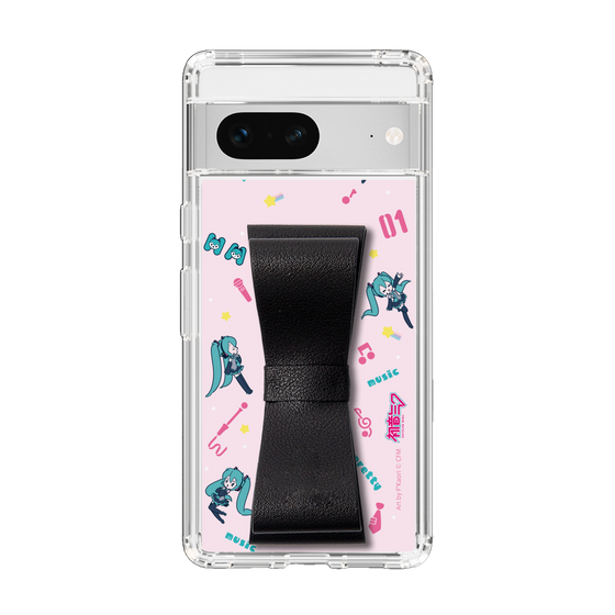 Slim Protection Case - STAND & RING RIBBON Black［ HATSUNE MIKU - Ribbon - Instrumental - Pink ］