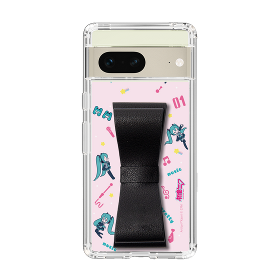 Slim Protection Case - STAND & RING RIBBON Black［ HATSUNE MIKU - Ribbon - Instrumental - Pink ］