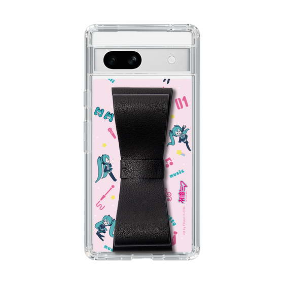 Slim Protection Case - STAND & RING RIBBON Black［ HATSUNE MIKU - Ribbon - Instrumental - Pink ］